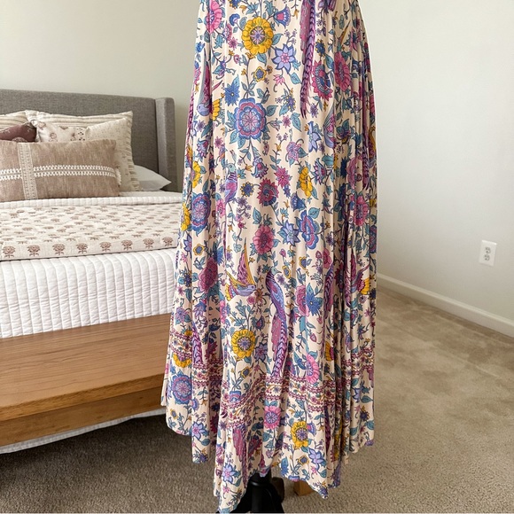 🌸 SPELL 🌸 Lovebird Strappy Midi Dress SMALL - Picture 4 of 10